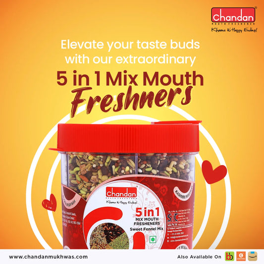 5 in 1 Mix Mouth Fresheners by Chandan Mukhwas