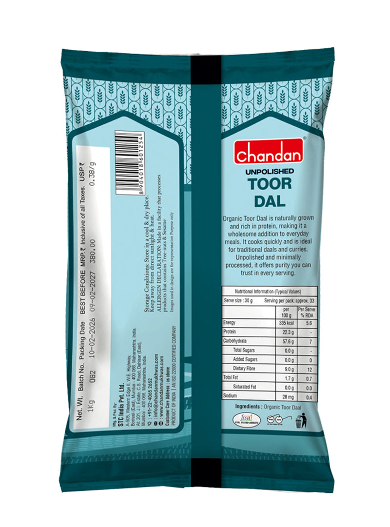 Chandan Organic Toor dal 1kg
