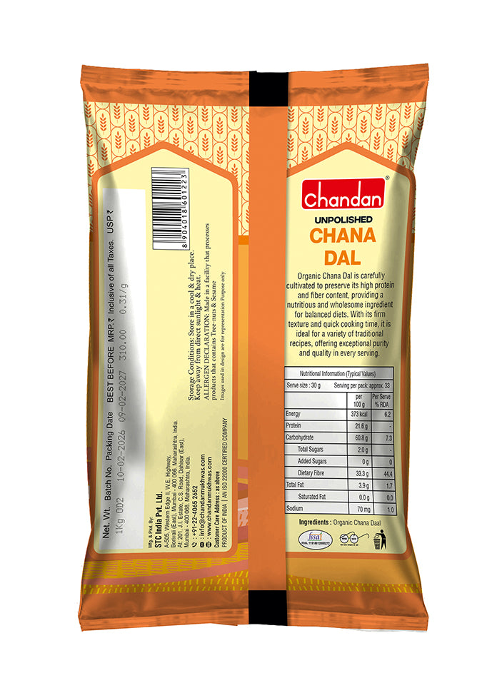 Chandan Organic Chana Dal 1kg