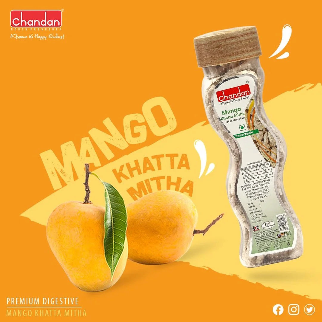 Mango Khatta Mitha Spiced Mango Pulp Chews | Premium Digestive | 140 grams | Aids Digestion and Rich in Antioxidants